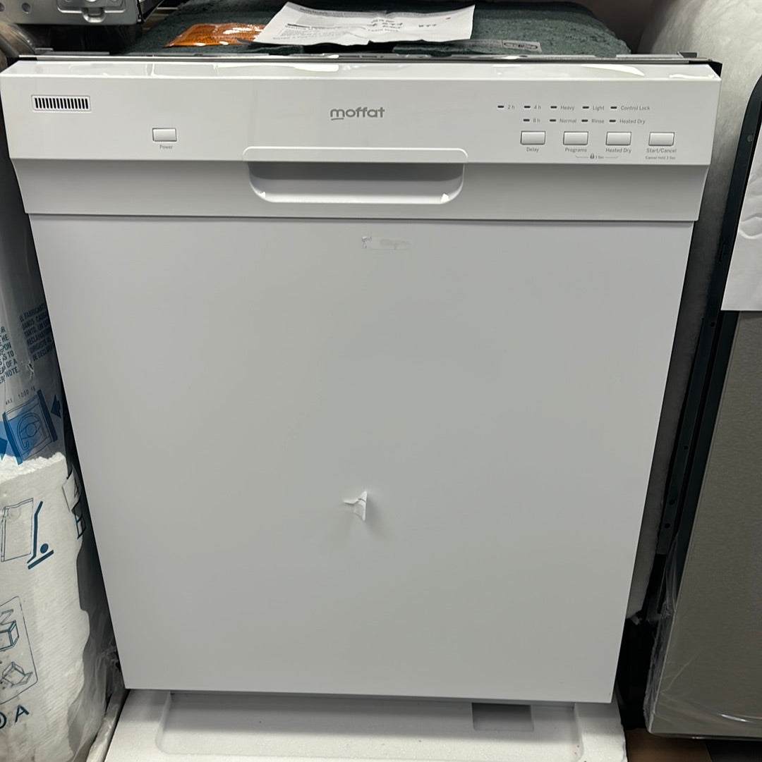 Ge moffit dishwasher white w stainless tub mbf420sgpww