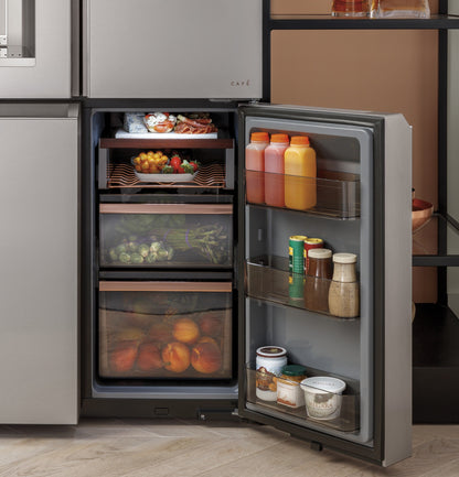 Café ENERGY STAR® 27.4 Cu. Ft. Quad-Door Refrigerator Modern Glass - CQE28DM5NS5