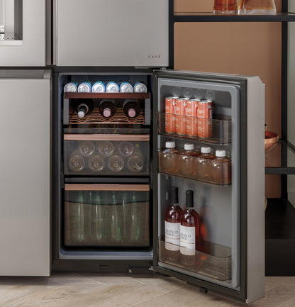 Café ENERGY STAR® 27.4 Cu. Ft. Quad-Door Refrigerator Modern Glass - CQE28DM5NS5