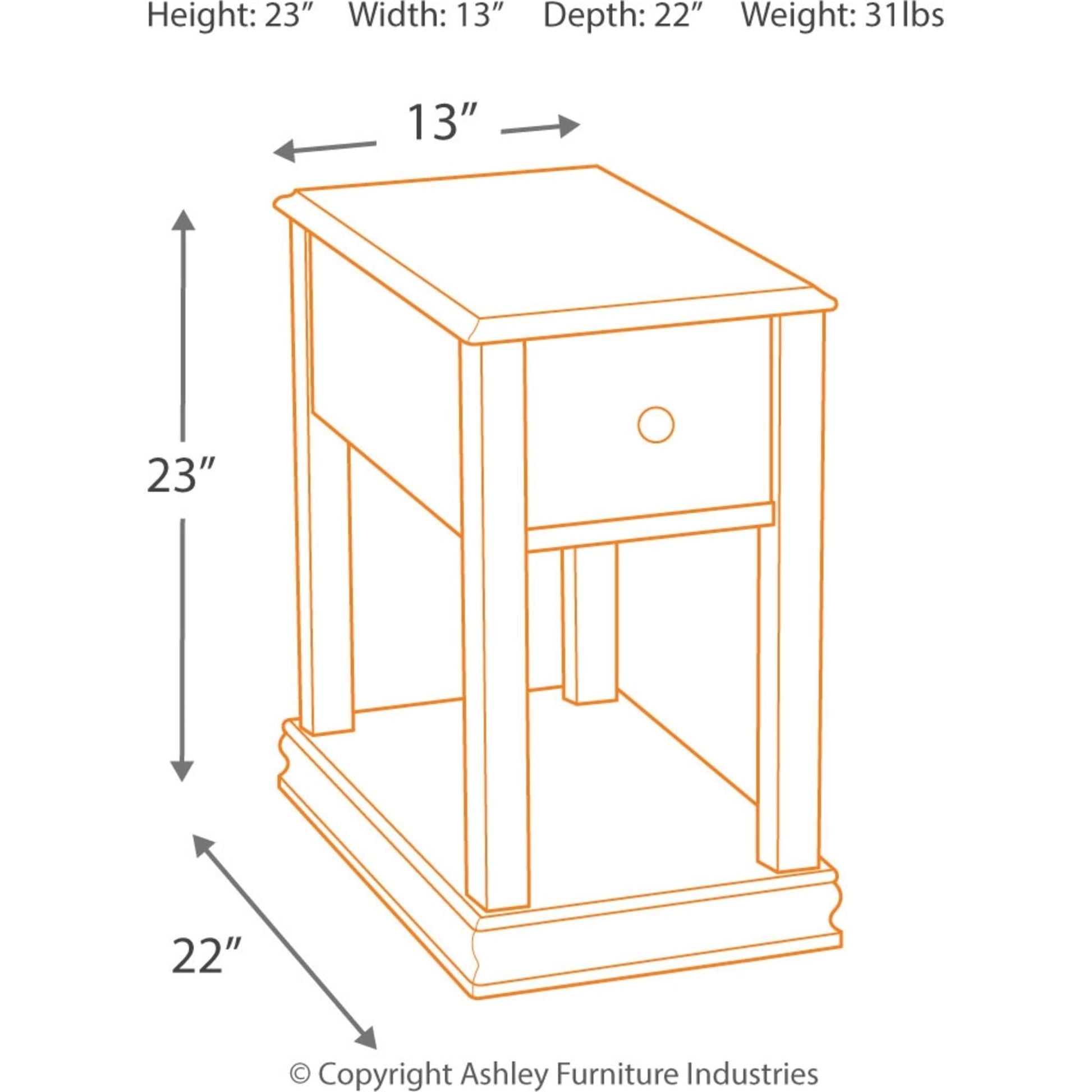 Breegin End Table - Cherry