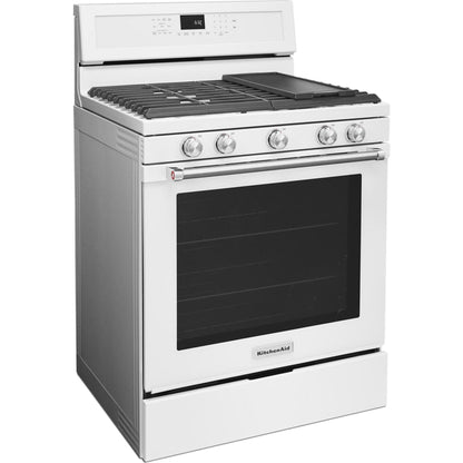 KitchenAid Gas Range (KFGG500EWH) - White