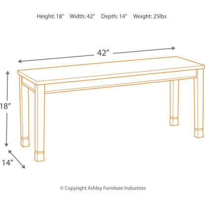 Whitesburg 7 Piece Dining Room - Brown/Cottage White - (PKG002054)