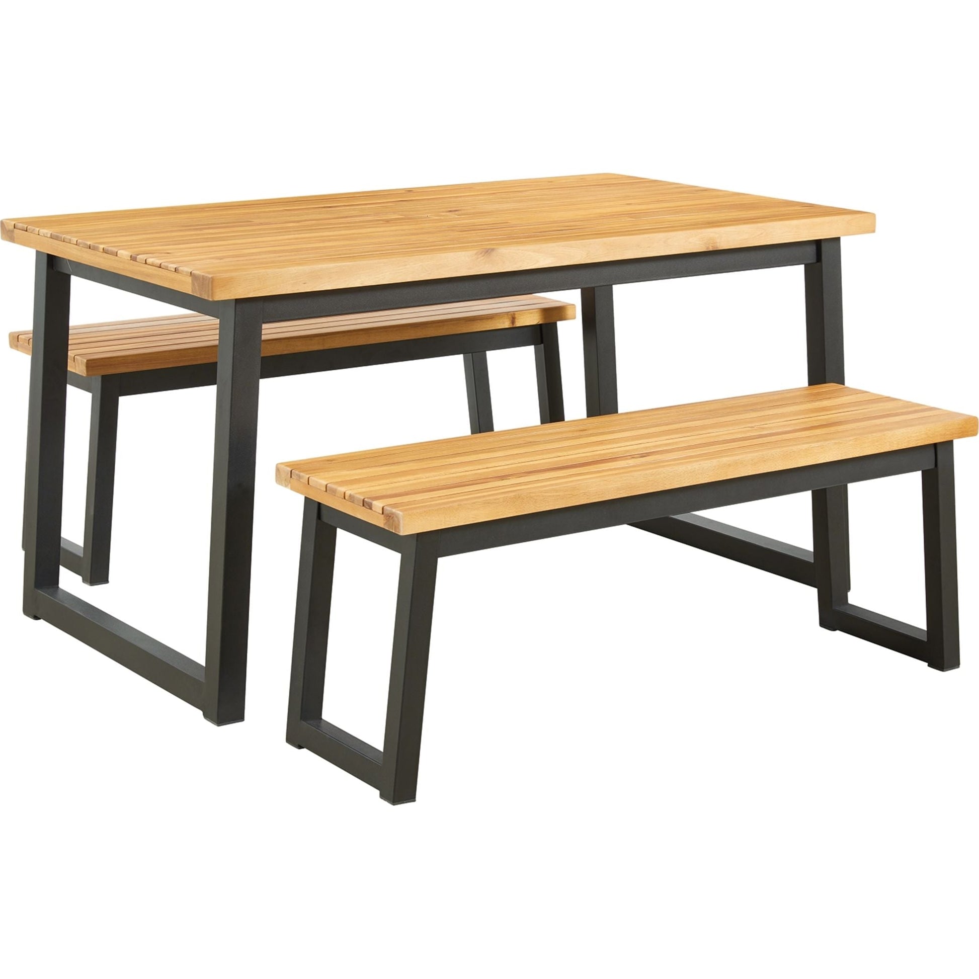 Outdoor Town Wood Table Brown/Black