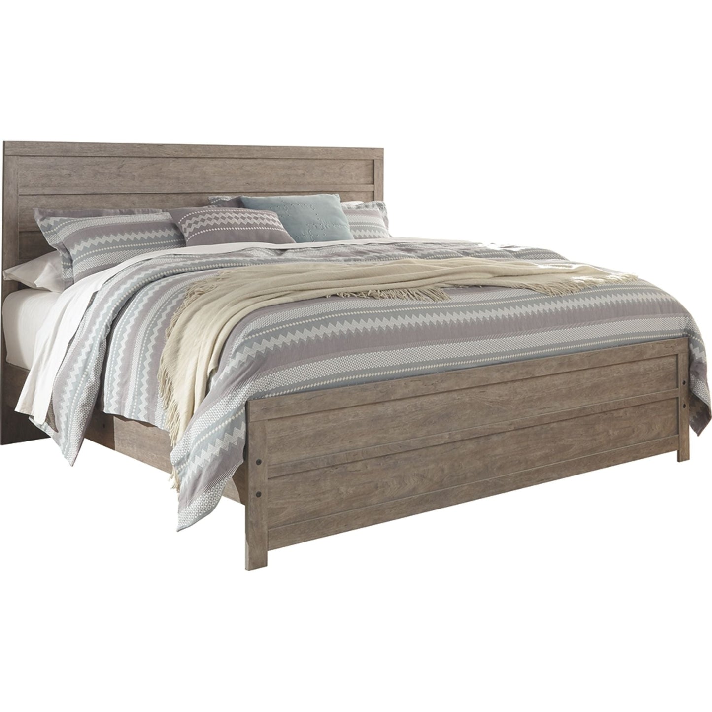 Altyra 3 Piece Panel Bed - Grey