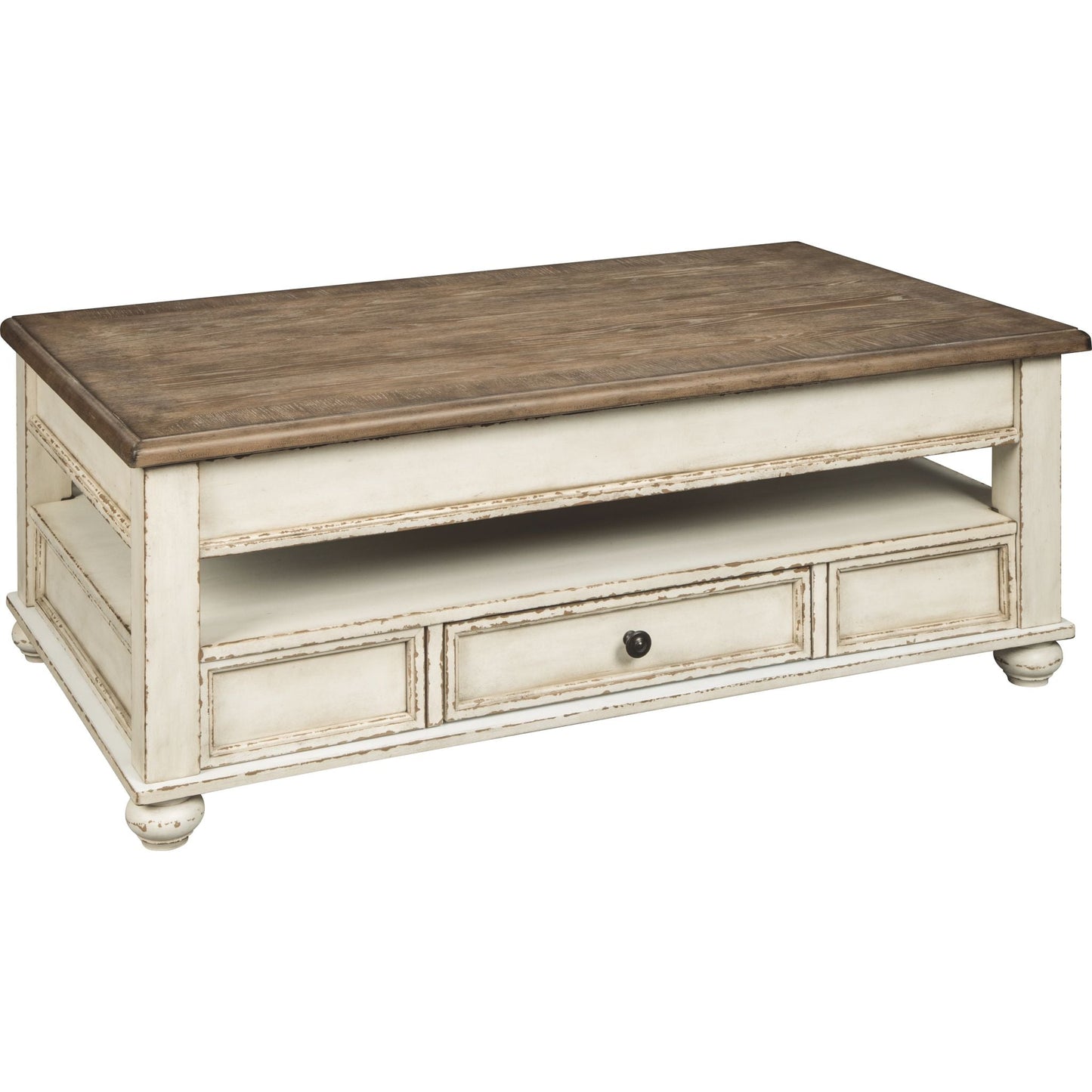 Allison Coffee Table - White/Brown