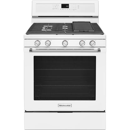 KitchenAid Gas Range (KFGG500EWH) - White