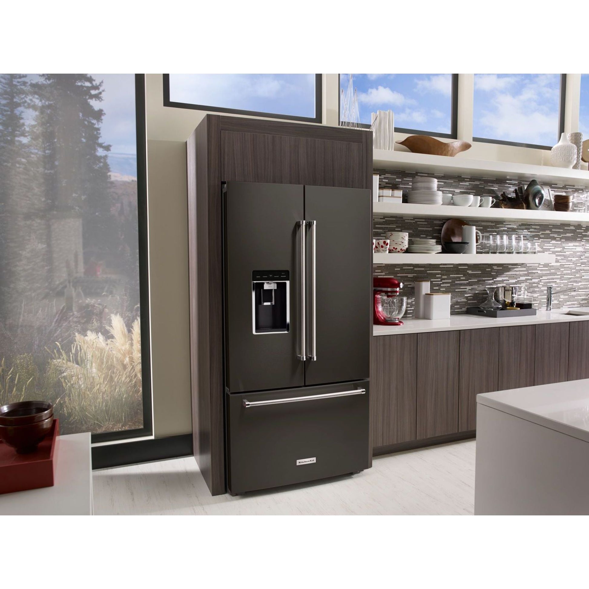 KitchenAid French Door Fridge (KRFC704FBS) - Black Stainless