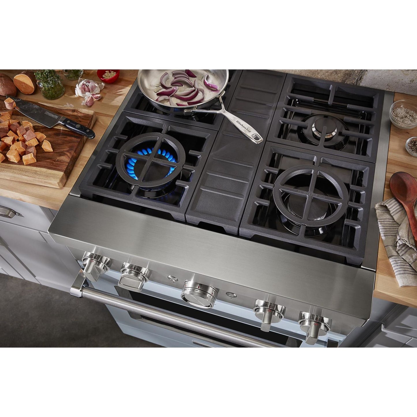 KitchenAid Dual Fuel Range (KFDC500JMB) - Misty Blue