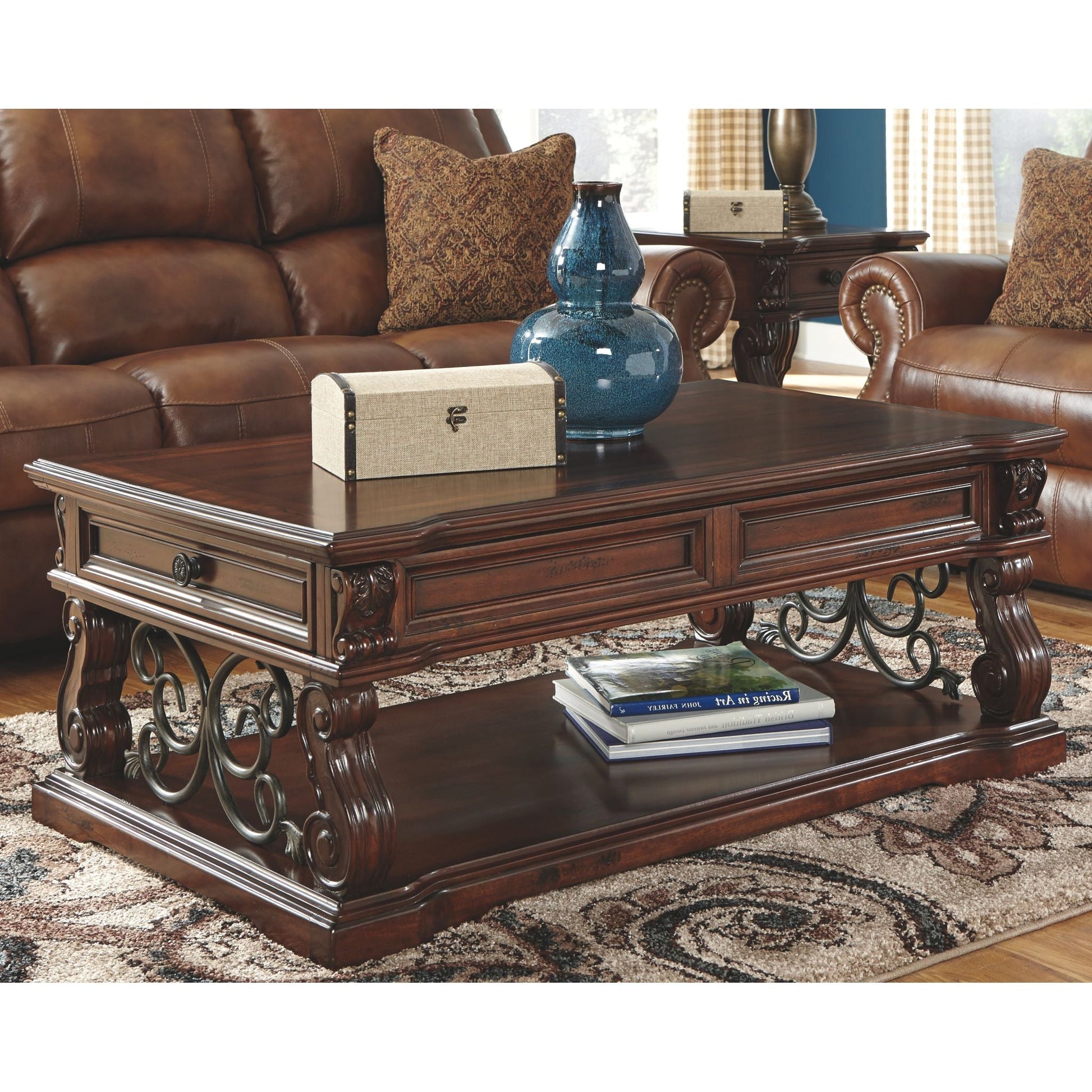 Alymere Coffee Table - Rustic Brown