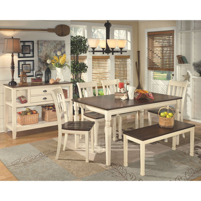 Whitesburg 7 Piece Dining Room - Brown/Cottage White - (PKG002054)