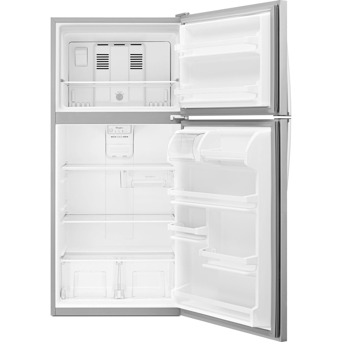 Whirlpool Top Mount Fridge (WRT318FZDM) - Stainless Steel