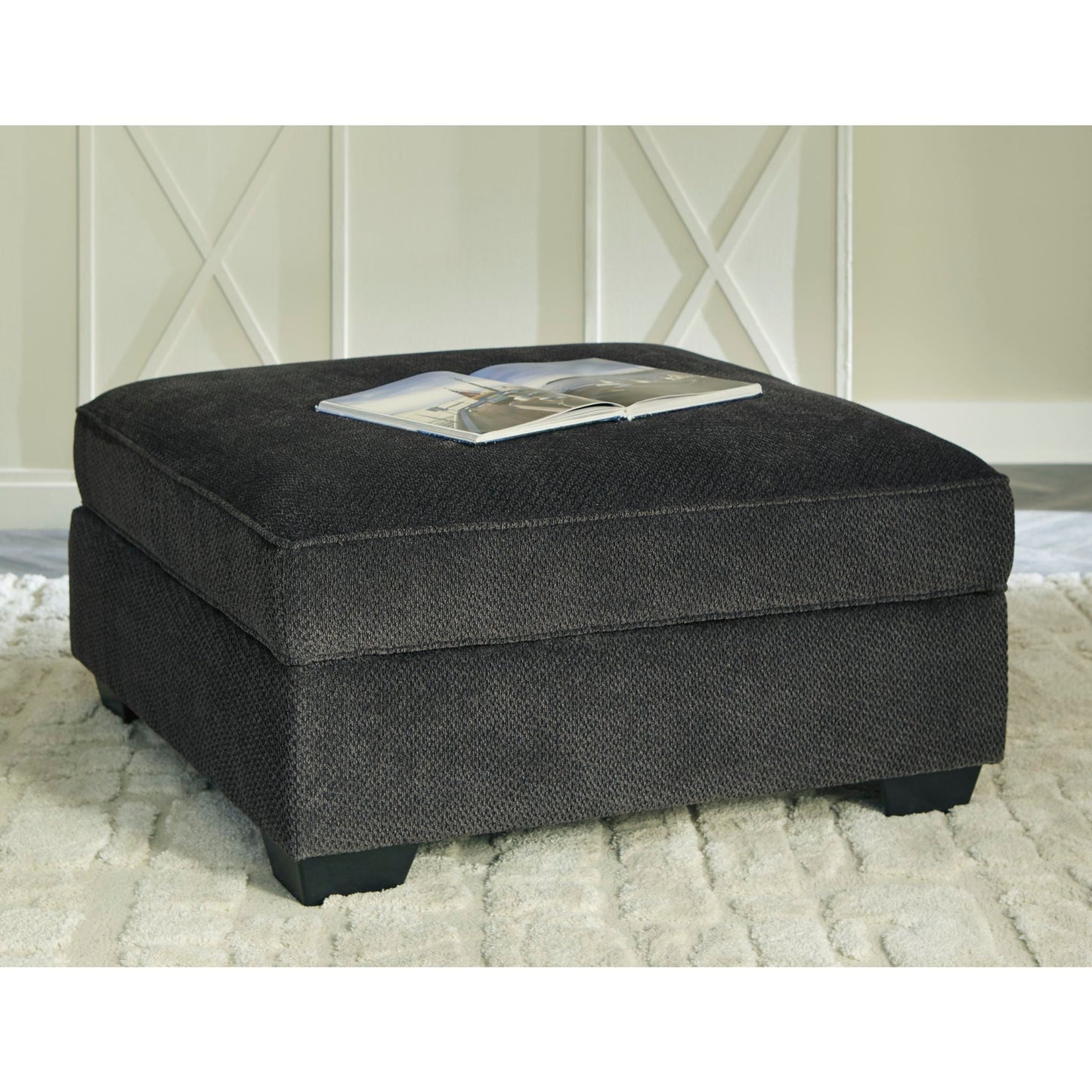 Charenton Storage Ottoman - Charcoal