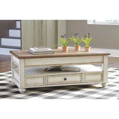 Allison Coffee Table - White/Brown