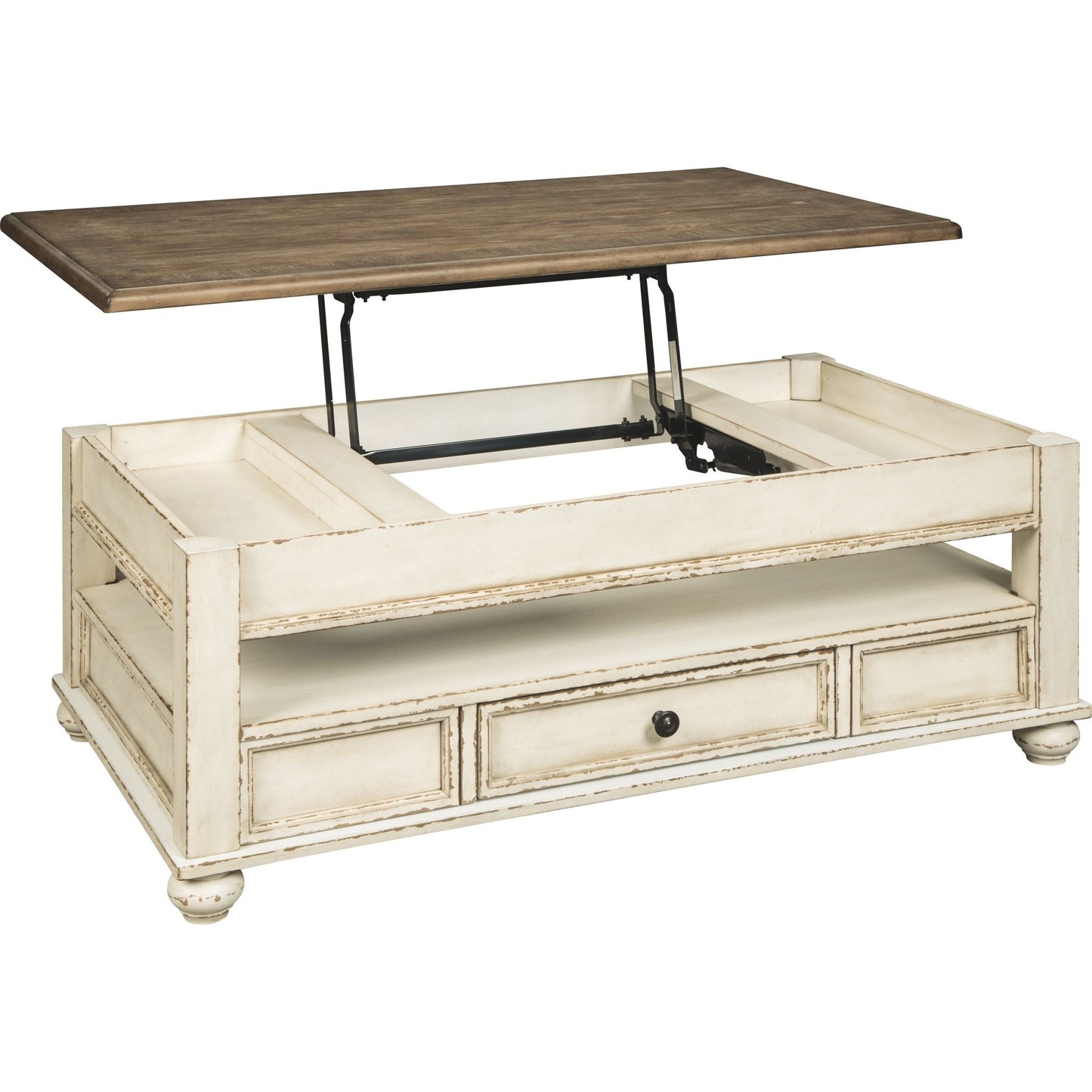 Allison Coffee Table - White/Brown