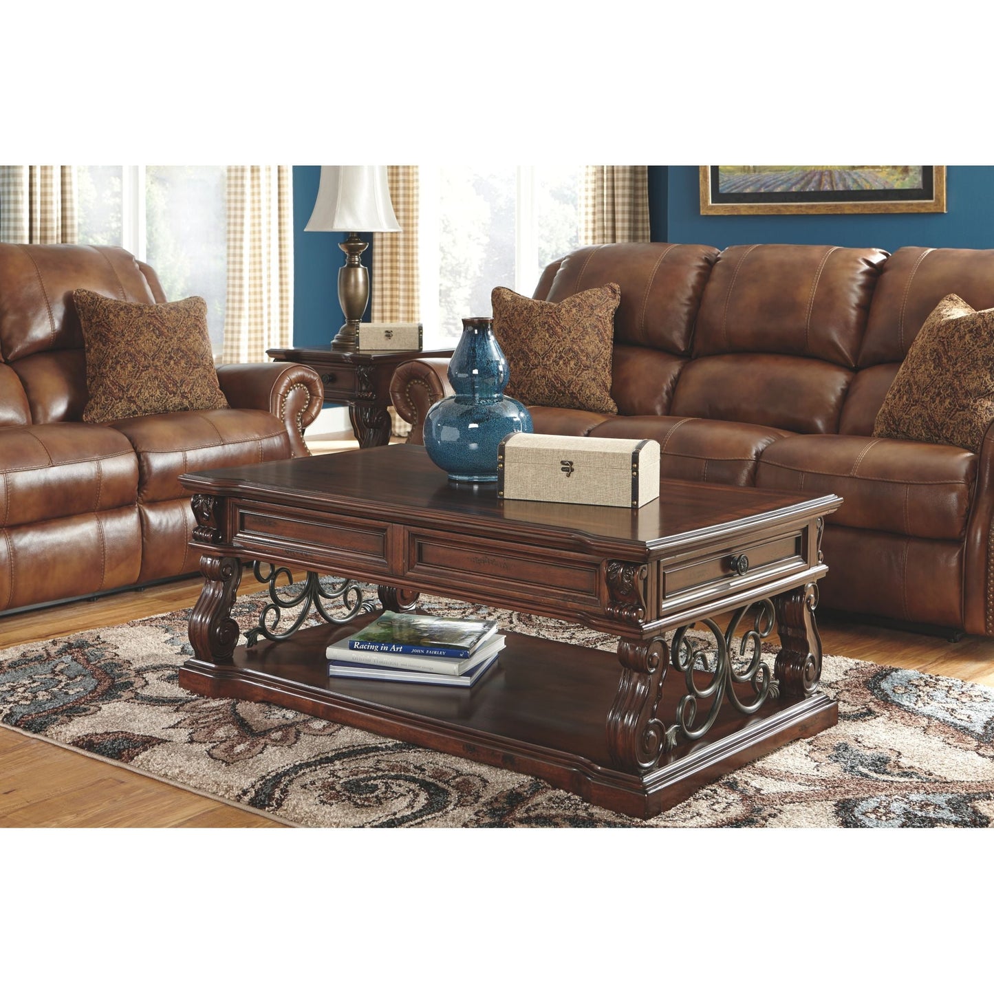 Alymere Coffee Table - Rustic Brown