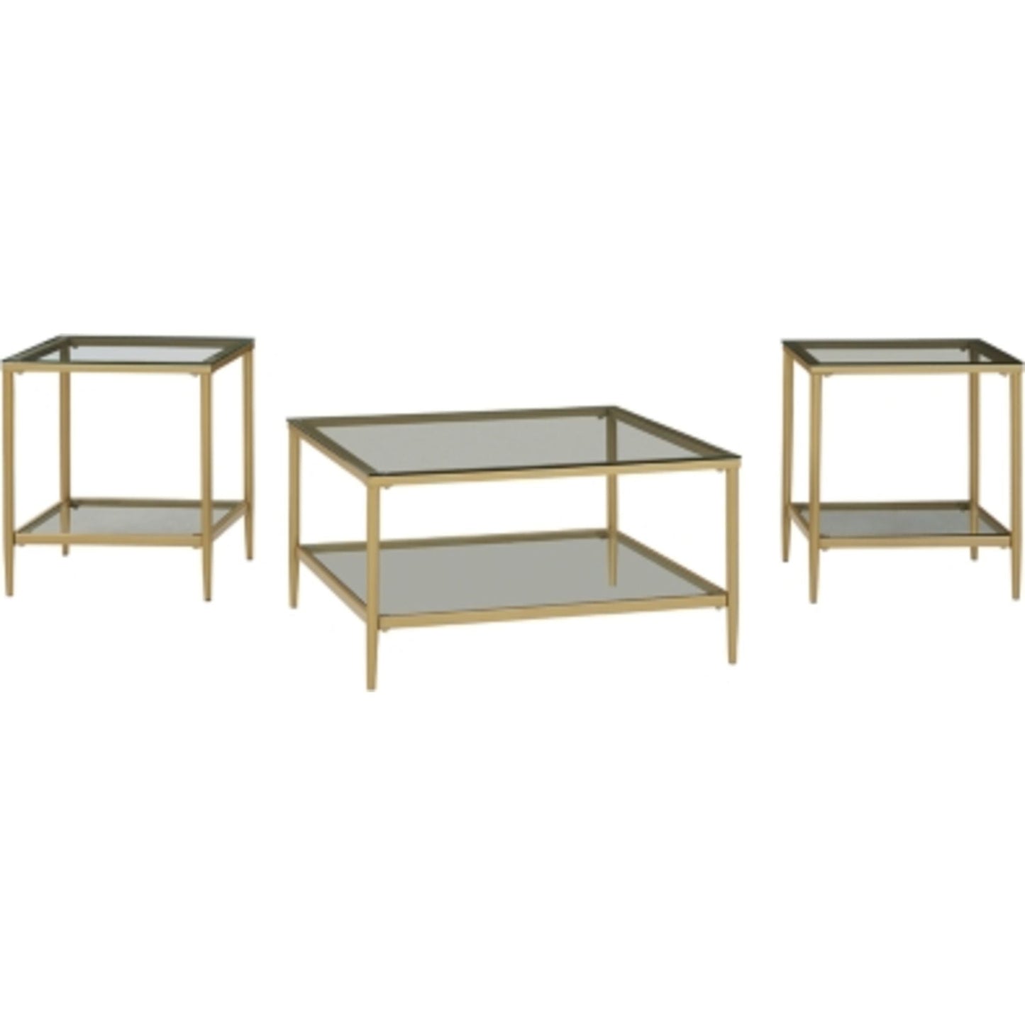 Zerika 3 Pack Tables - Gold Finish