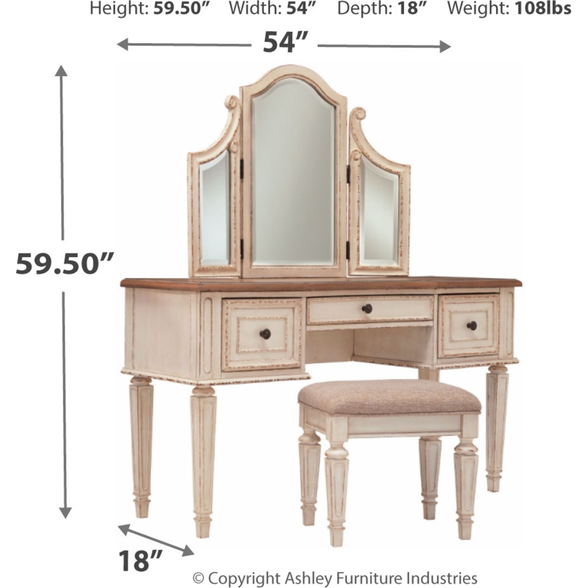 Realyn Vanity - Two-tone