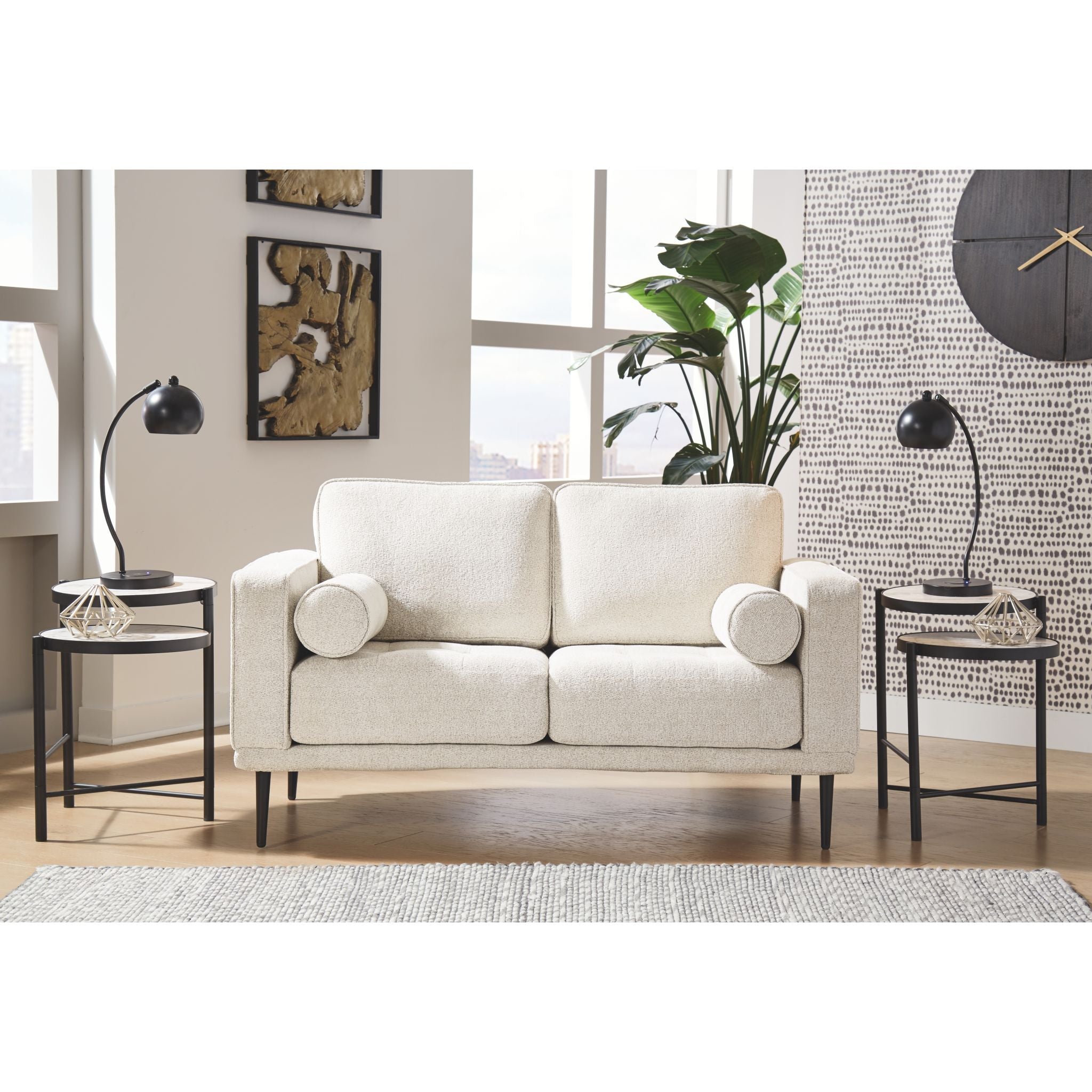 Caladeron Loveseat White ST ALBERT HOME FURNITURE APPLIANCES