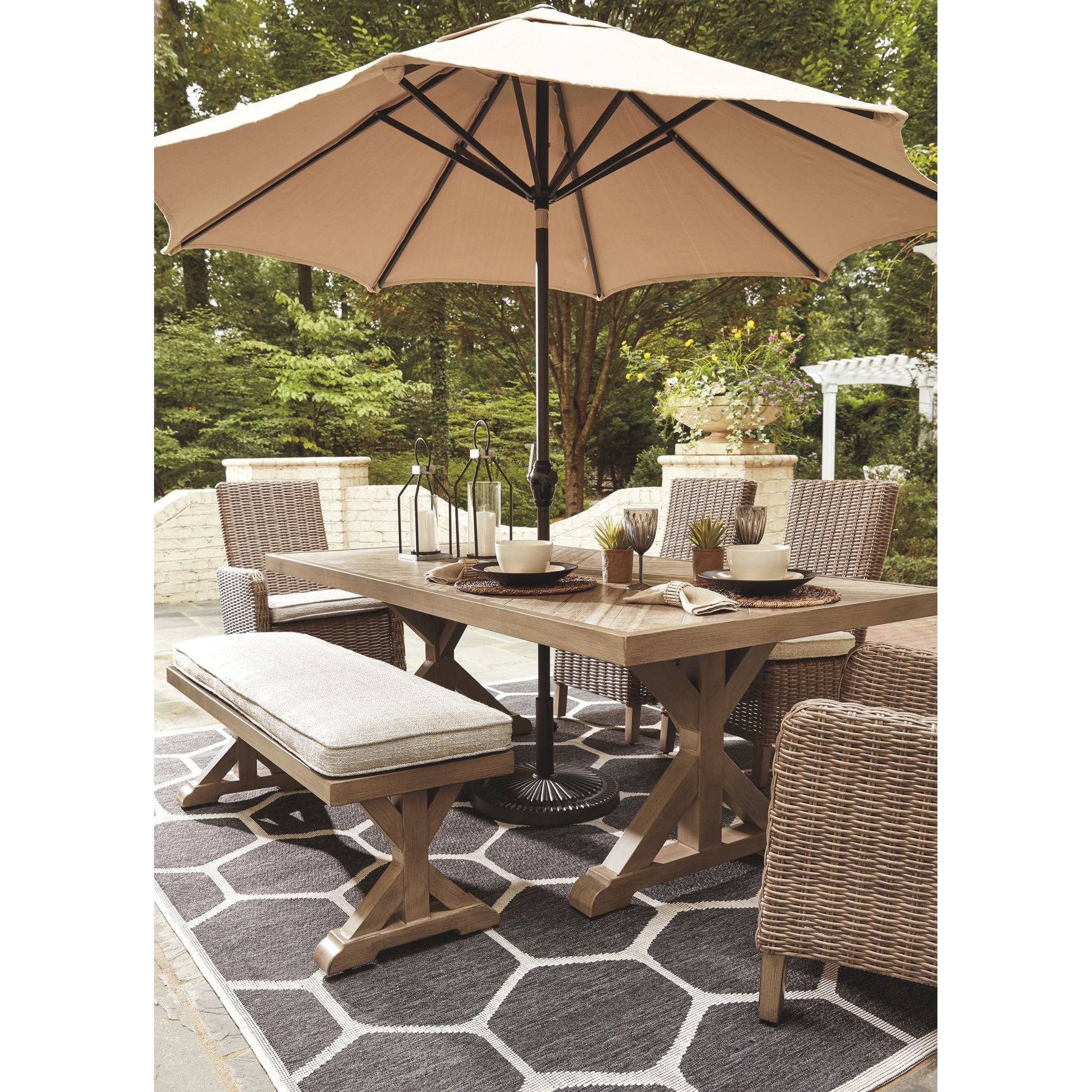 Outdoor Beachcroft Collection 7 Piece Package Beige