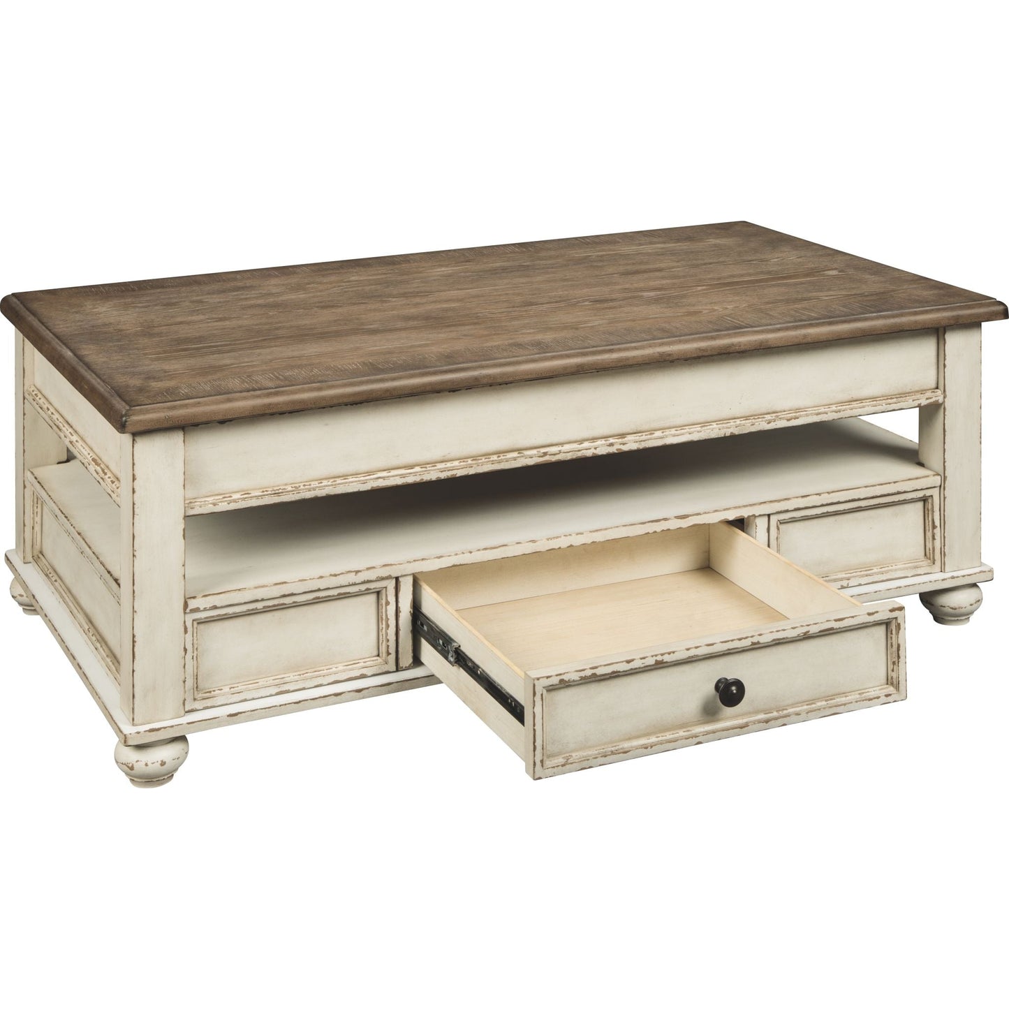 Allison Coffee Table - White/Brown