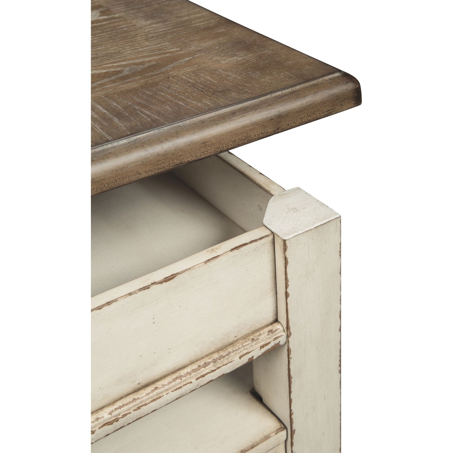 Allison Coffee Table - White/Brown