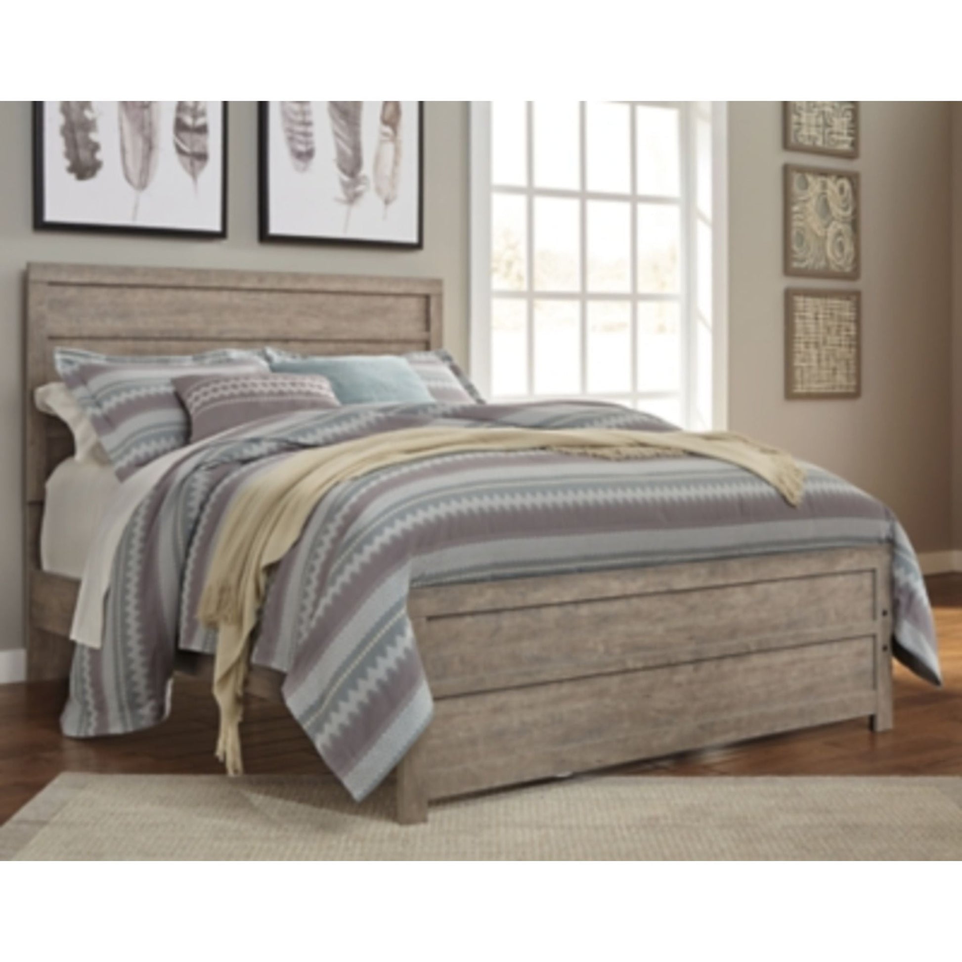 Altyra 3 Piece Panel Bed - Grey