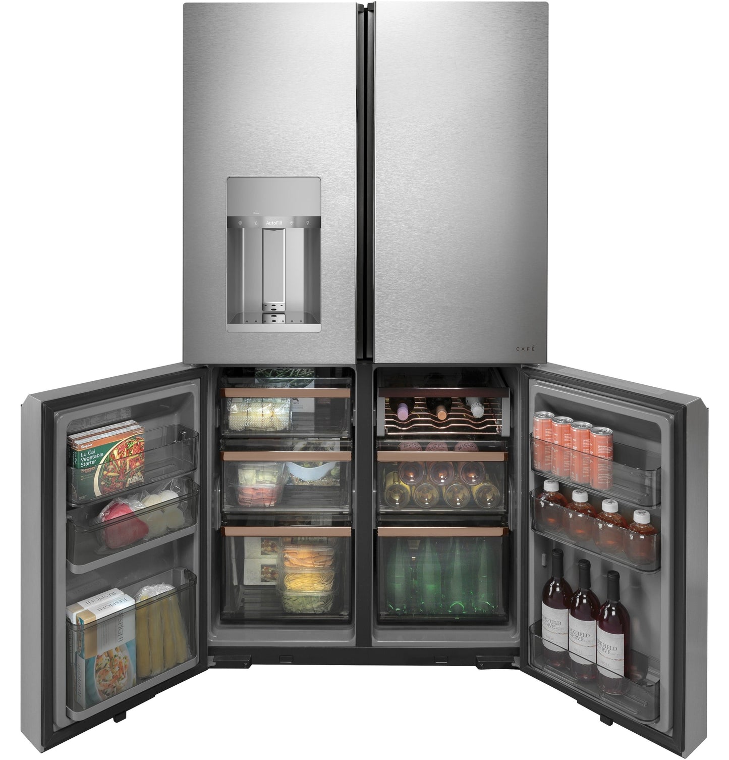 Café ENERGY STAR® 27.4 Cu. Ft. Quad-Door Refrigerator Modern Glass - CQE28DM5NS5